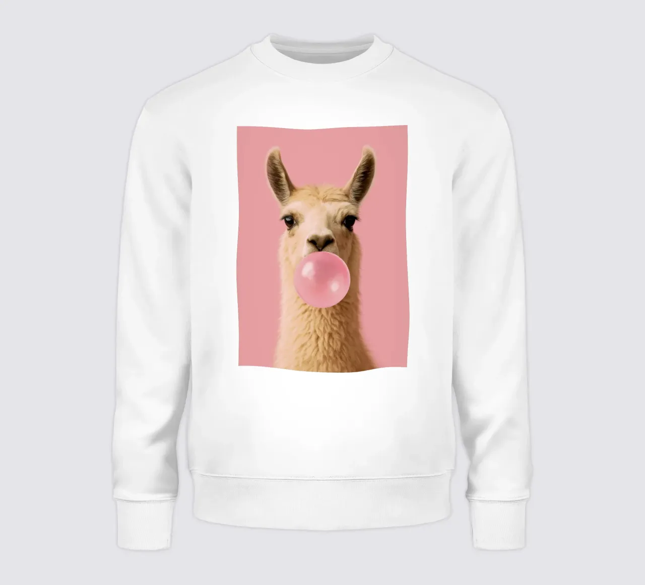 Llama Blowing Bubblegum felpa da Attaboy Dsgn