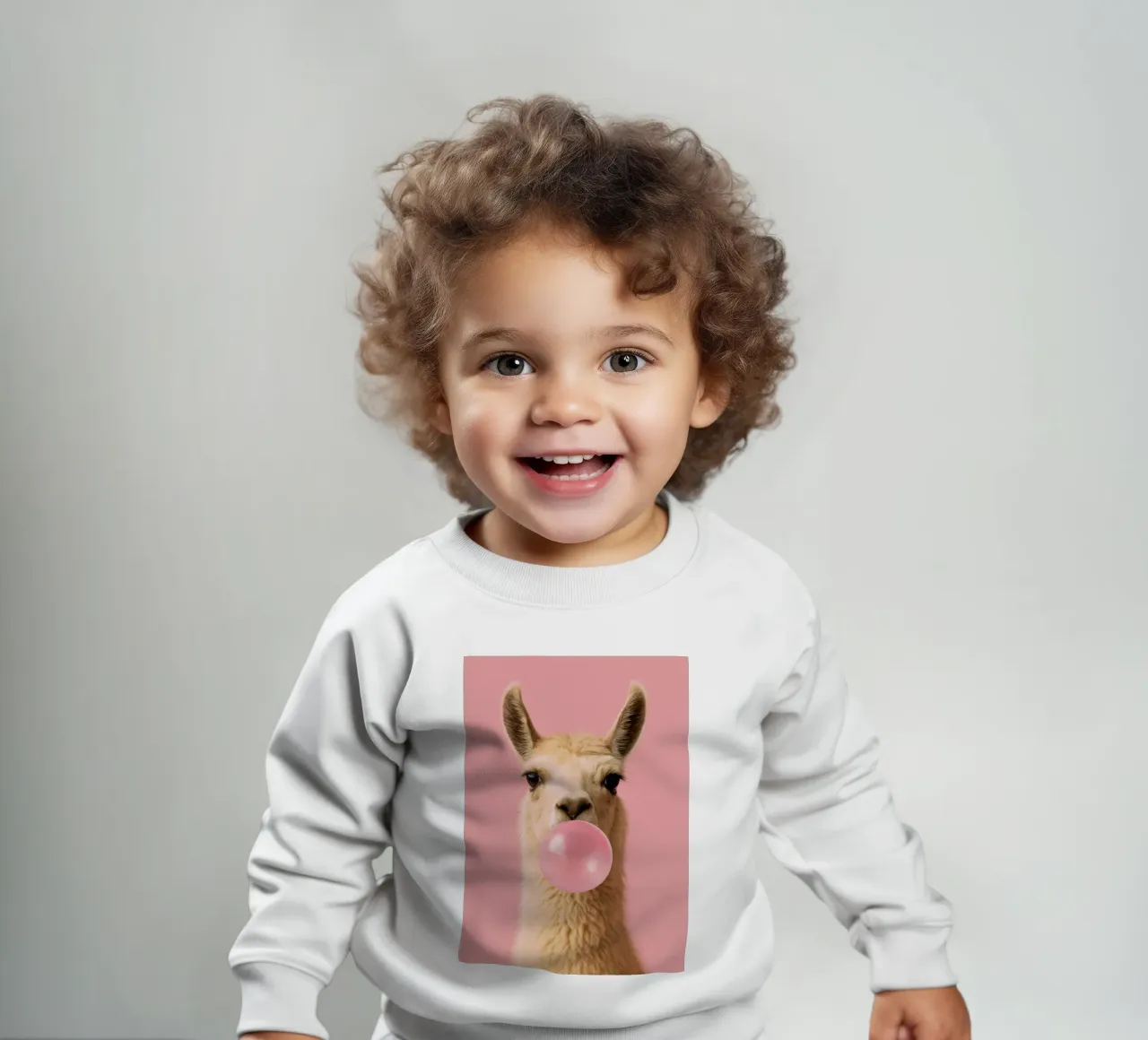 Llama Blowing Bubblegum felpa neonato da Attaboy Dsgn