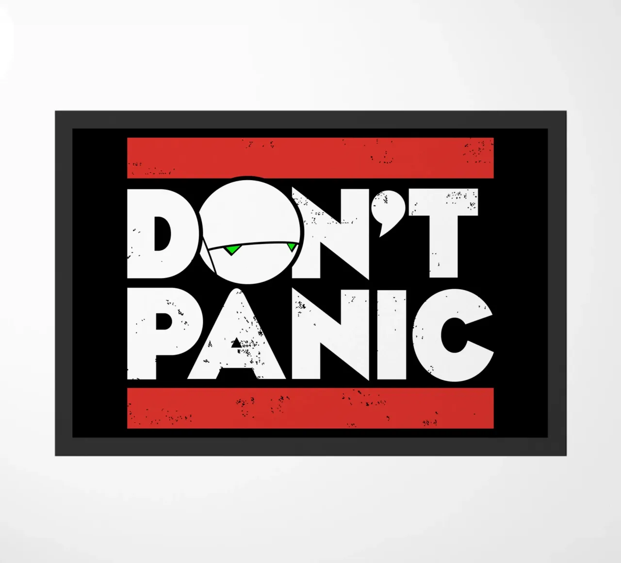 Don't Panic doormat by Mariel Toigo