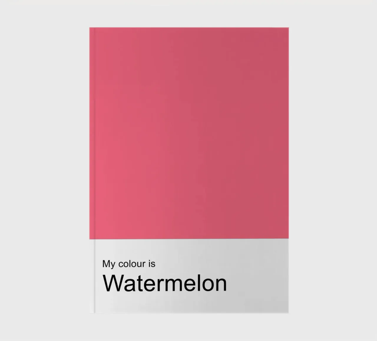 My Colour is Watermelon – Minimalist Typography Print notebook by JaySan Studio