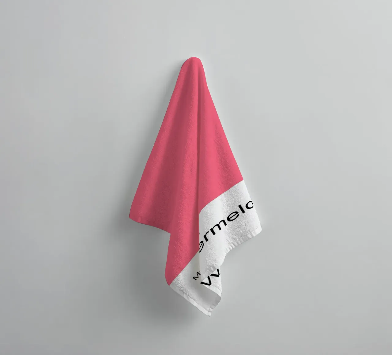 My Colour is Watermelon – Minimalist Typography Print towel by JaySan Studio