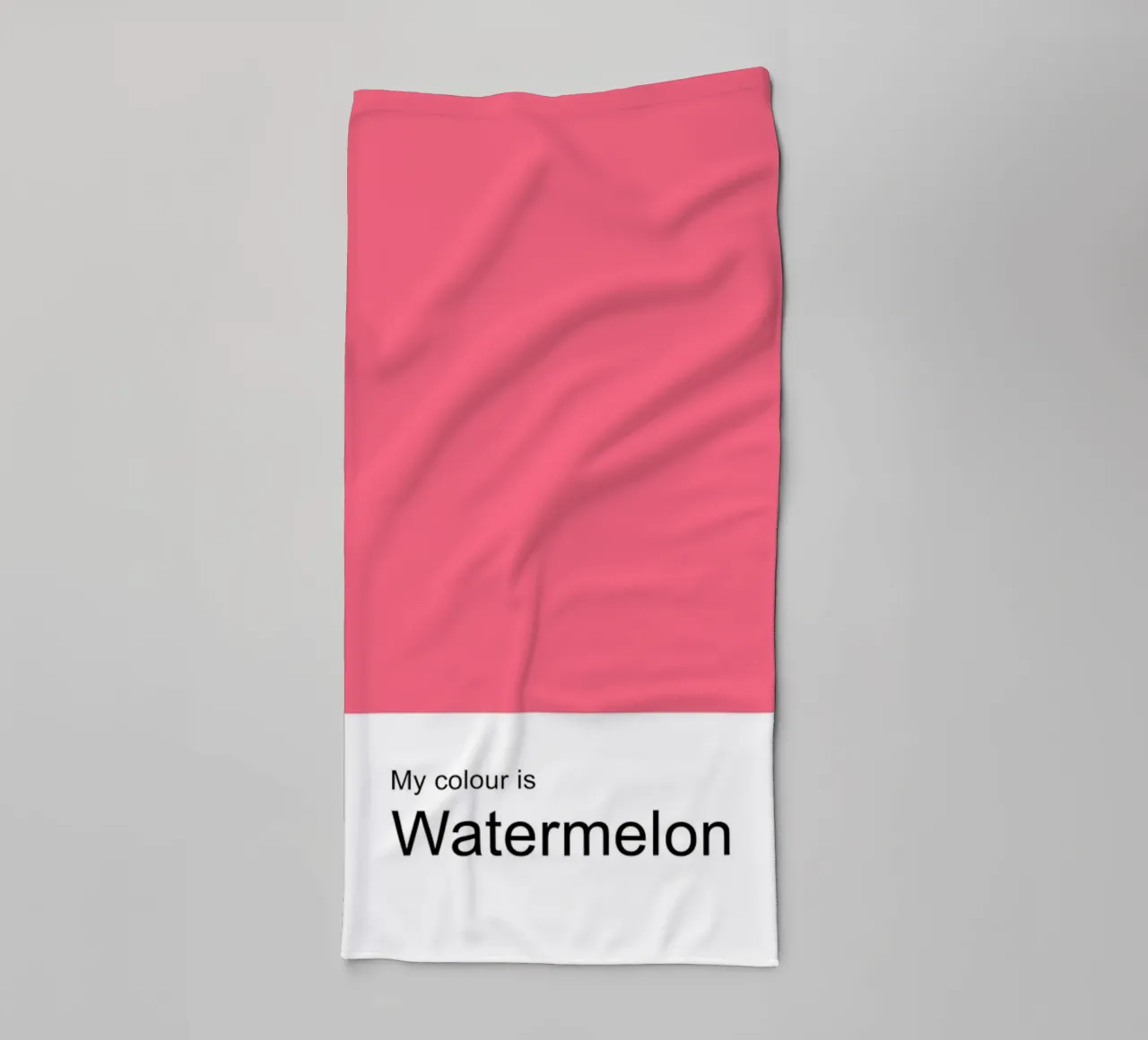 My Colour is Watermelon – Minimalist Typography Print towel by JaySan Studio