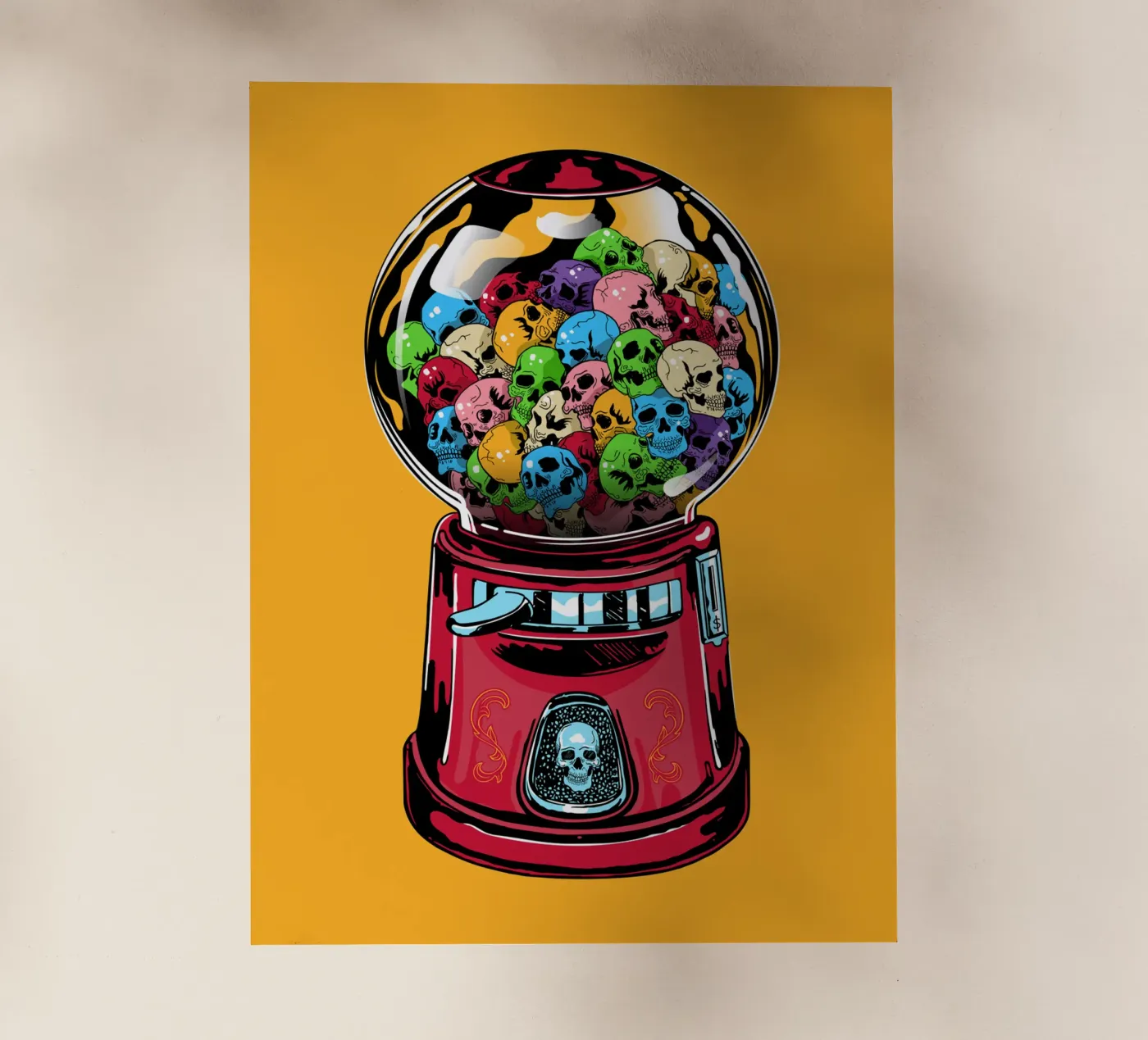 Skull Machine pellicola backlit da Mariel Toigo