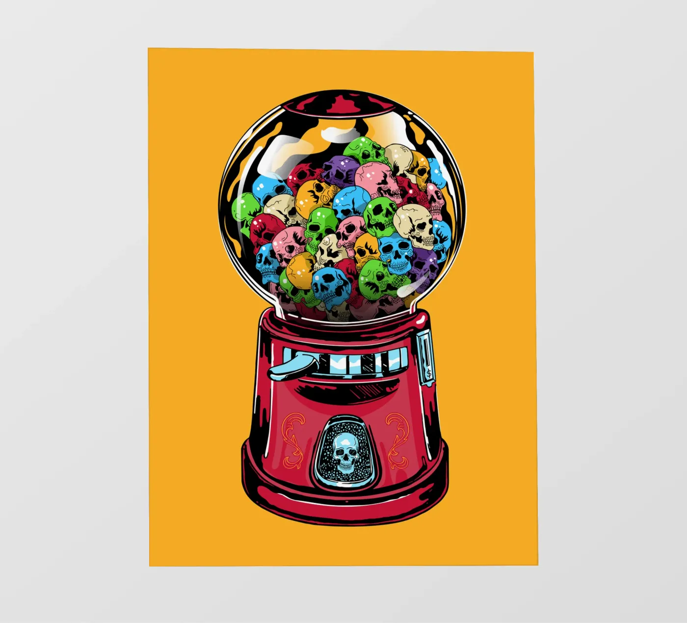 Skull Machine pellicola backlit da Mariel Toigo