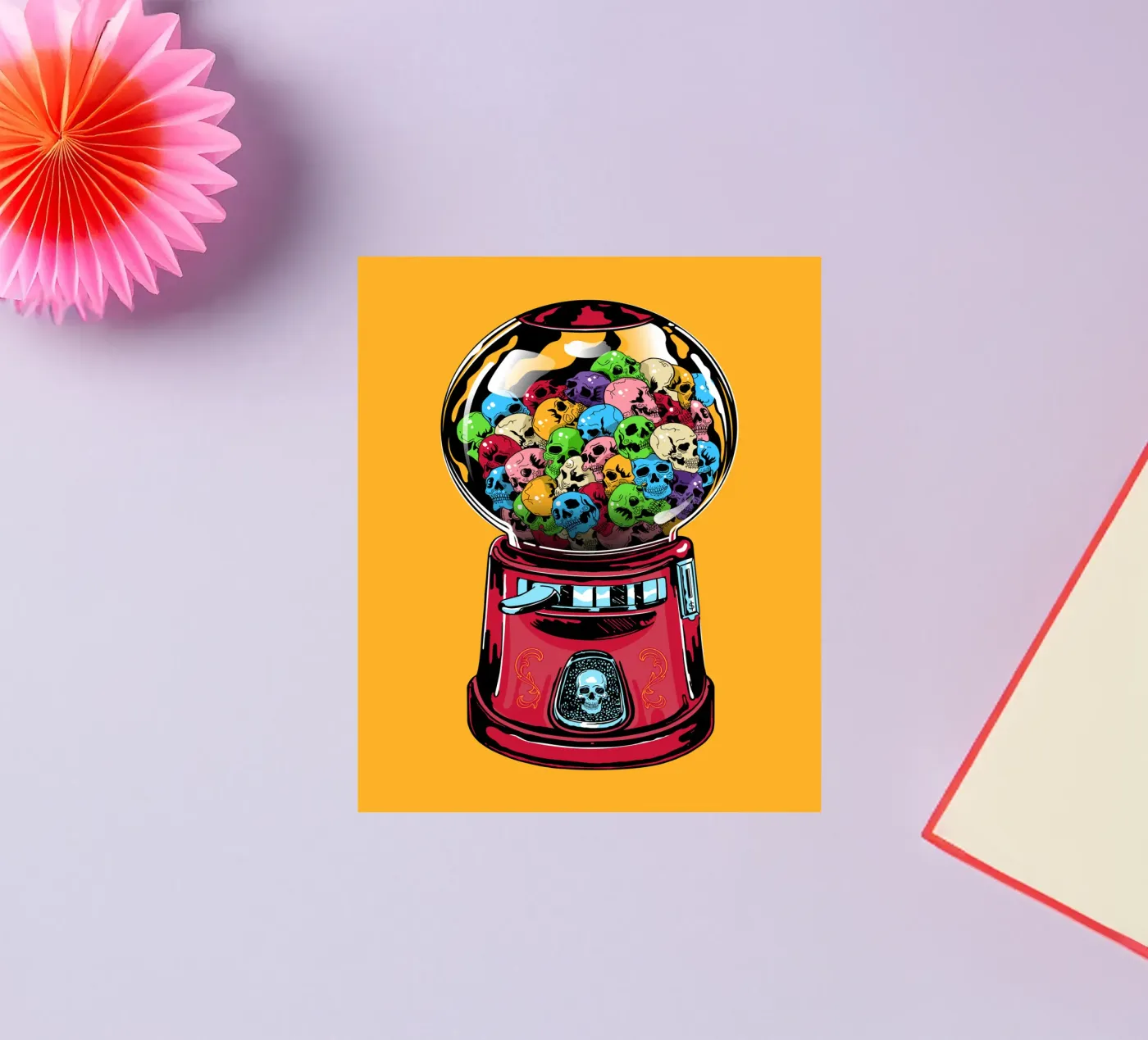 Macchina del teschio adesivo da Mariel Toigo