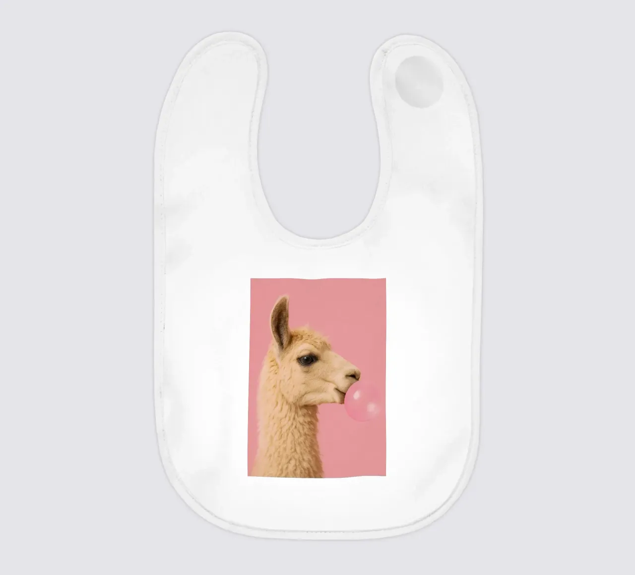 Llama Blowing Bubblegum bavaglino da Attaboy Dsgn