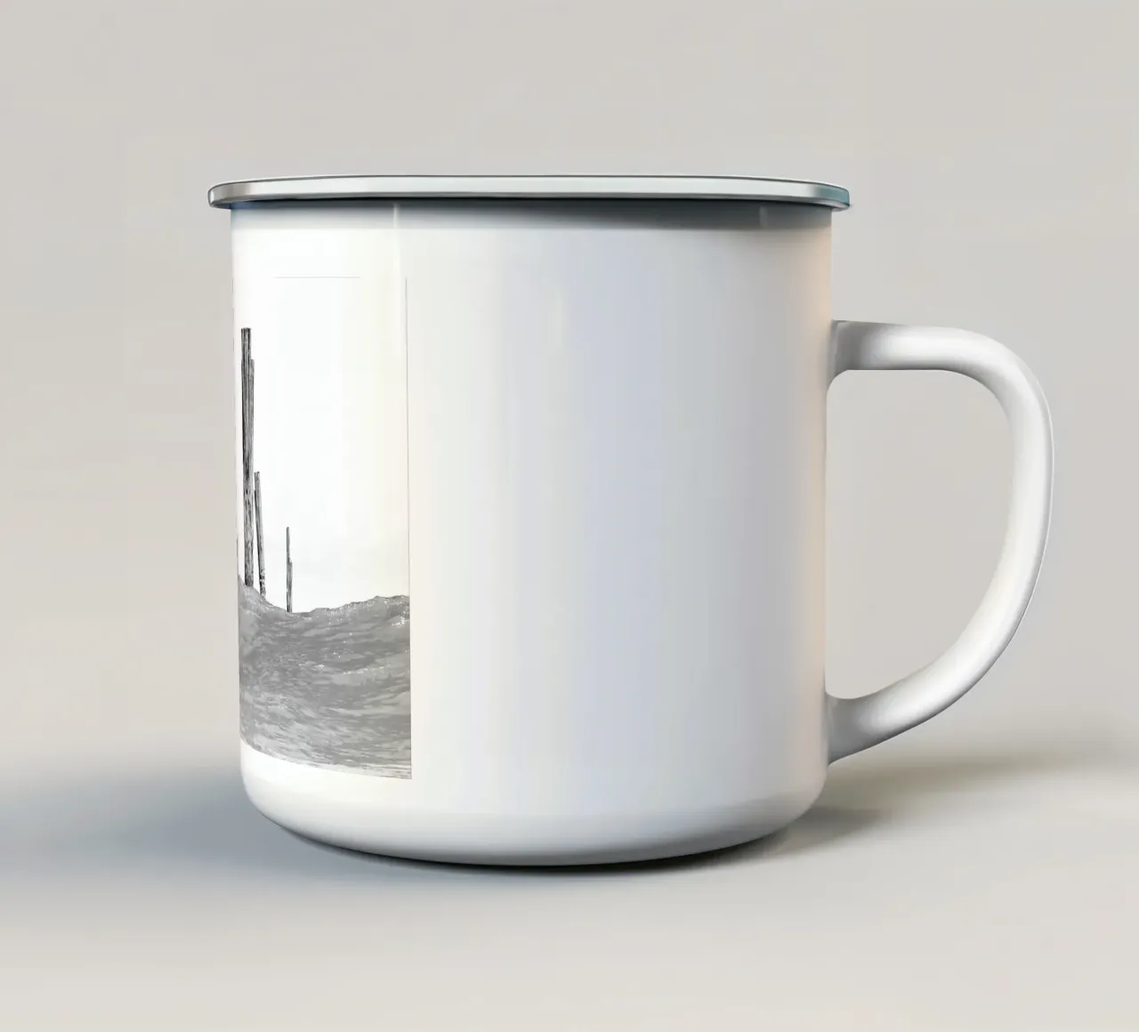 Paesaggio marino #4 tazza in smalto da rafael campezato