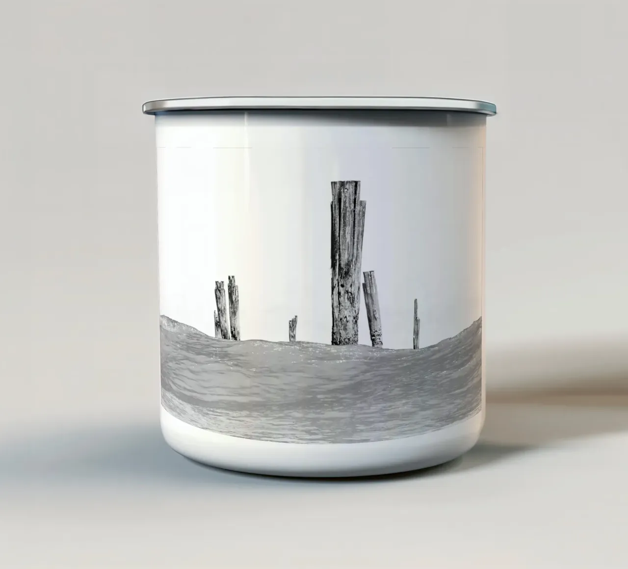 Paesaggio marino #4 tazza in smalto da rafael campezato