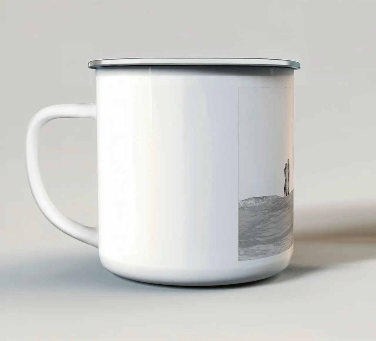 Paesaggio marino #4 tazza in smalto da rafael campezato