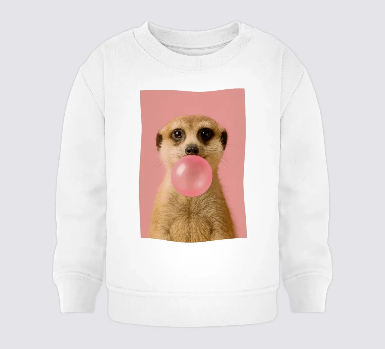 Meerkat Blowing Bubblegum felpa neonato da Attaboy Dsgn