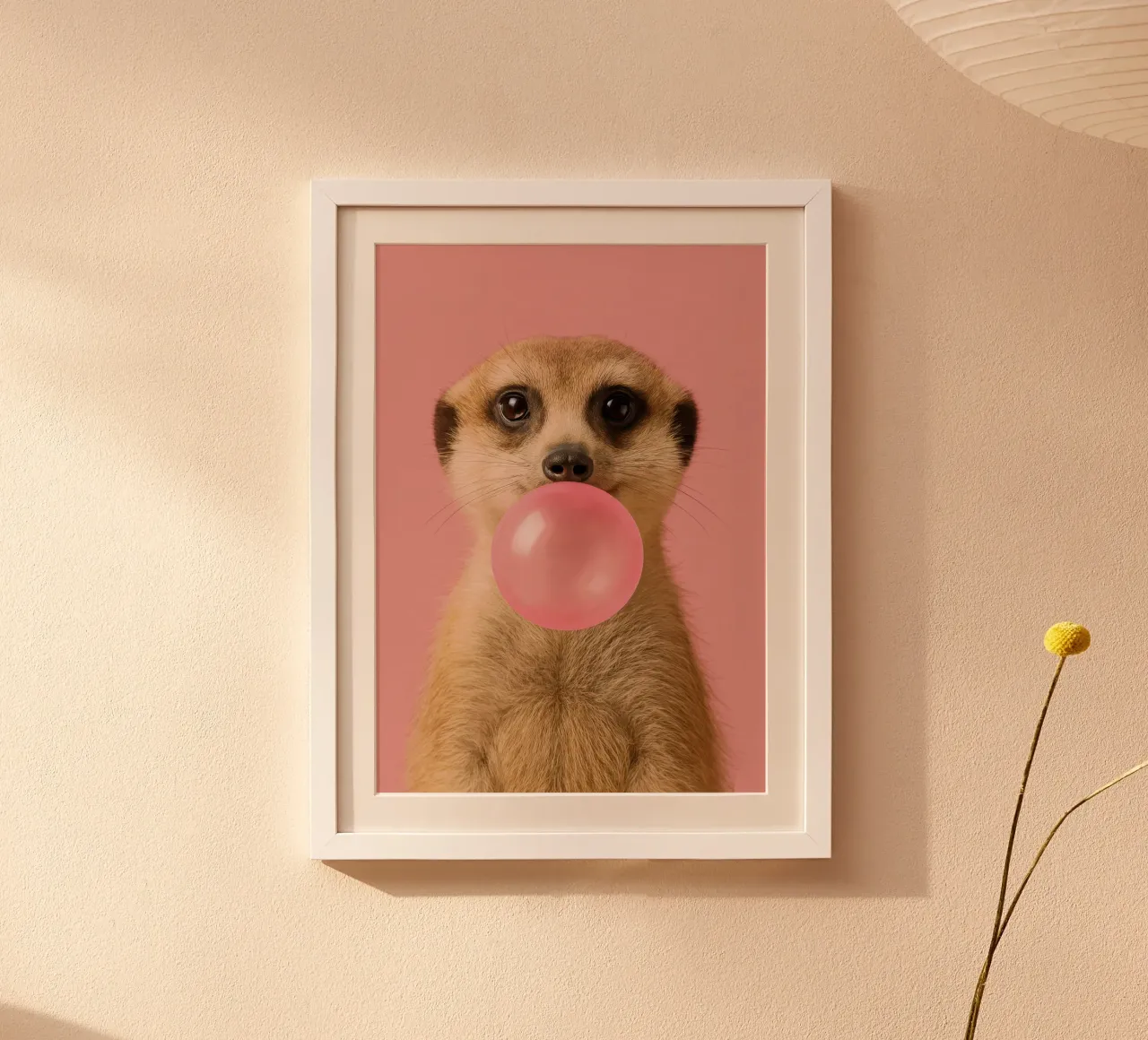 Meerkat Blowing Bubblegum poster da Attaboy Dsgn