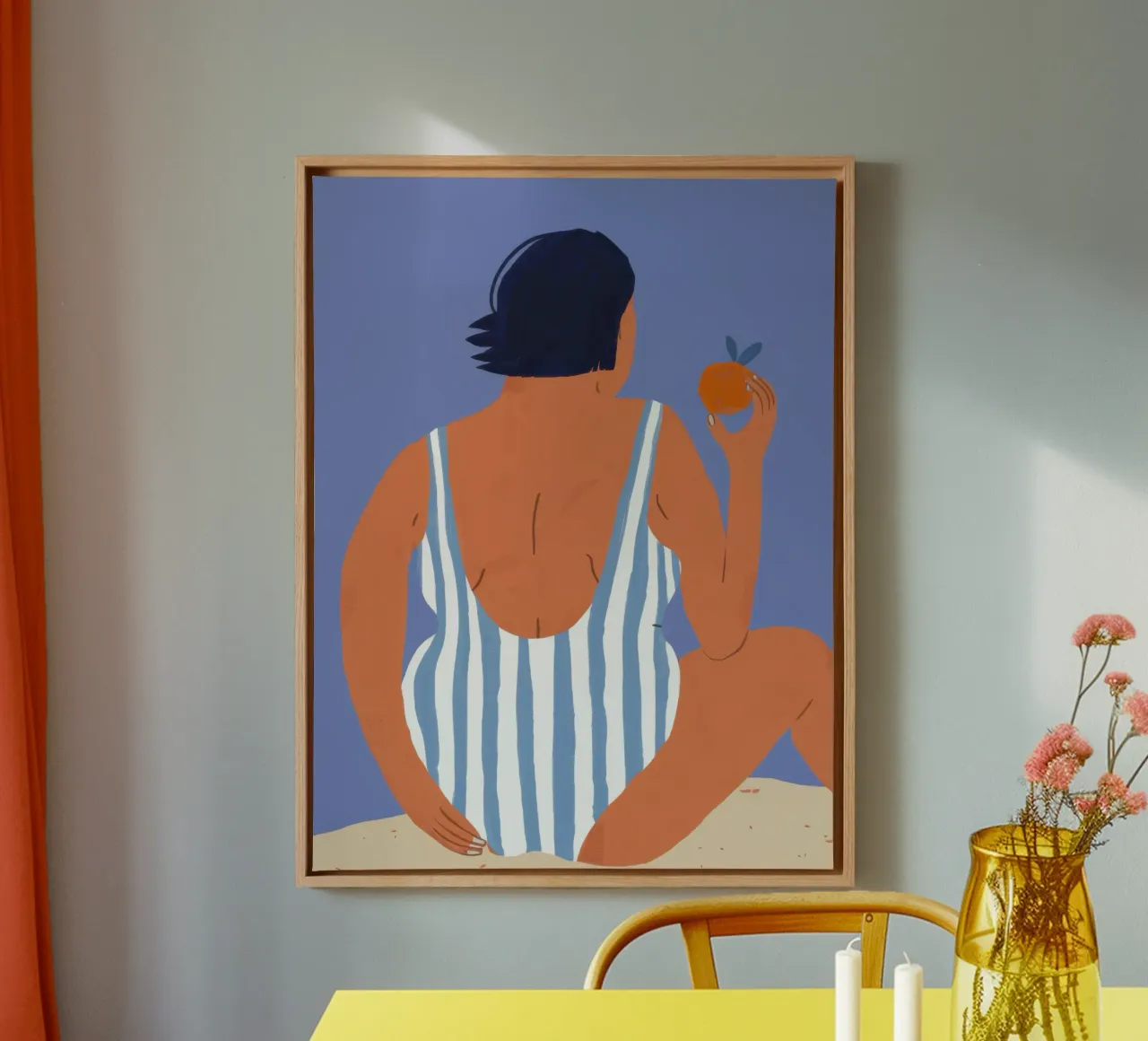 Gestreept zwempak Serenity canvas met Baklijst van Bruce Juice