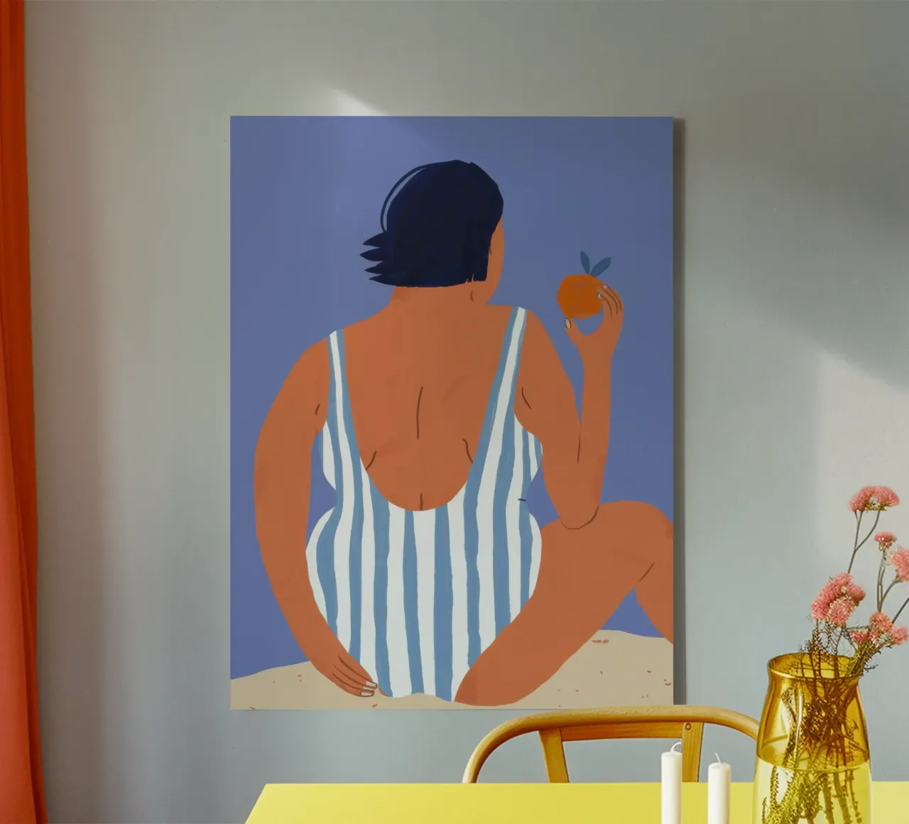 Gestreept zwempak Serenity canvas met Baklijst van Bruce Juice