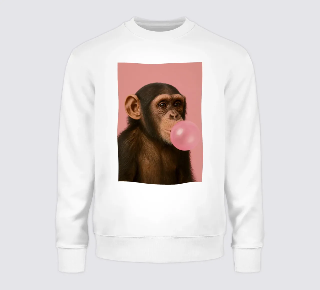 Chimpanzee with Bubblegum felpa da Attaboy Dsgn