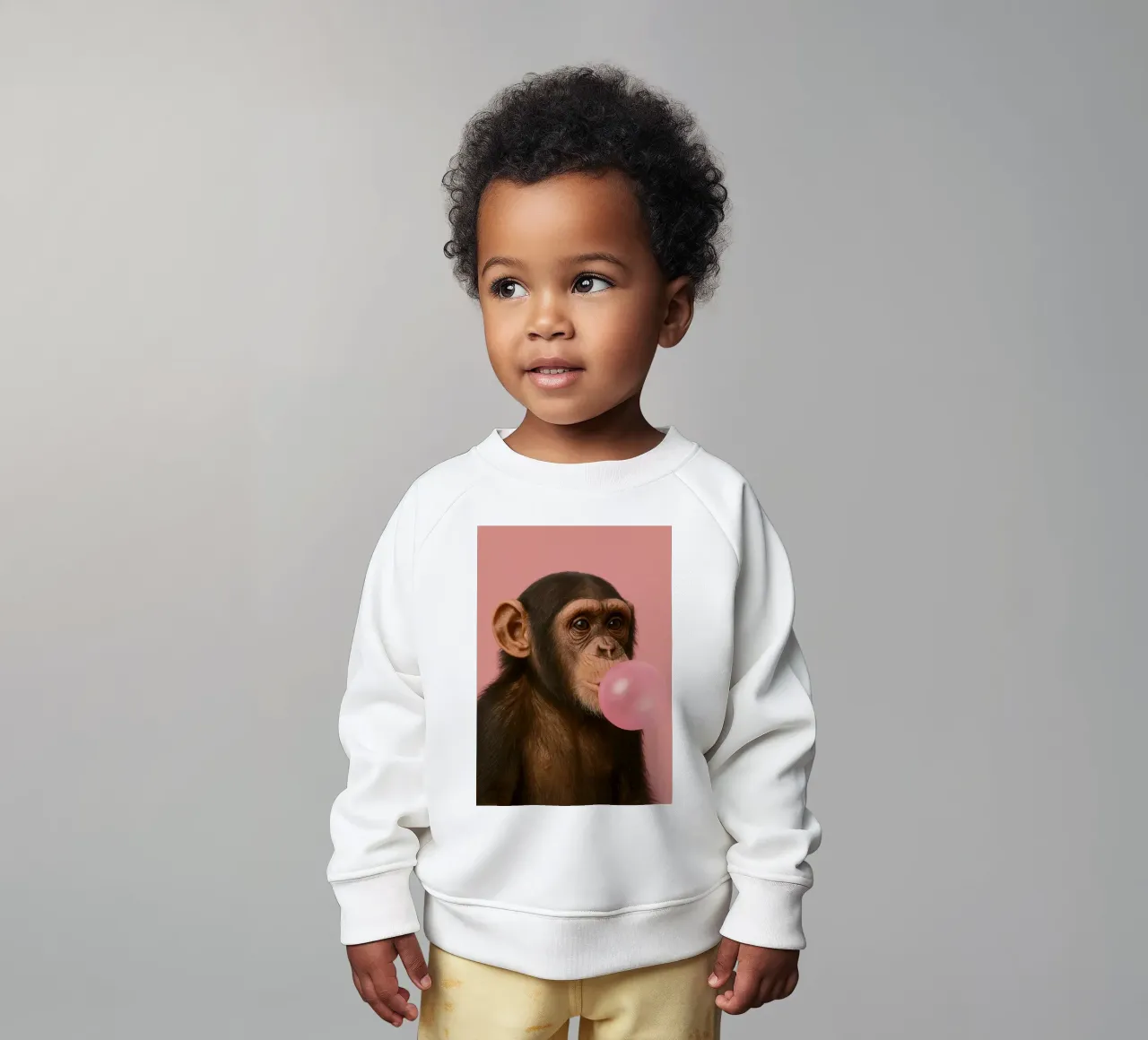 Chimpanzee with Bubblegum felpa neonato da Attaboy Dsgn