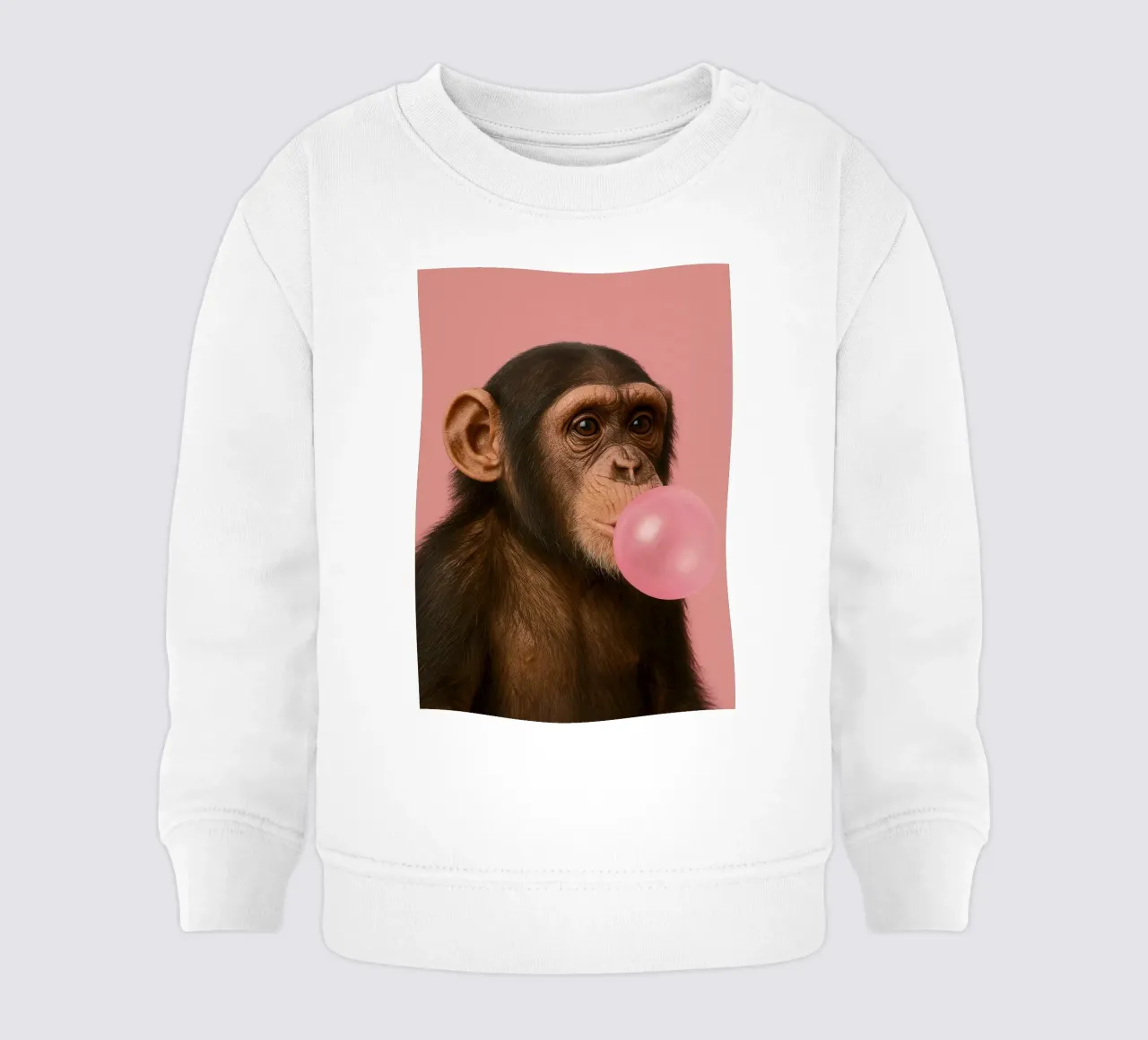 Chimpanzee with Bubblegum felpa neonato da Attaboy Dsgn