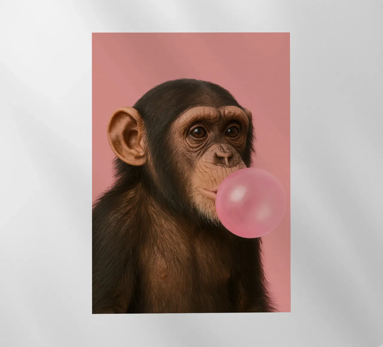 Chimpanzee with Bubblegum pellicola backlit da Attaboy Dsgn
