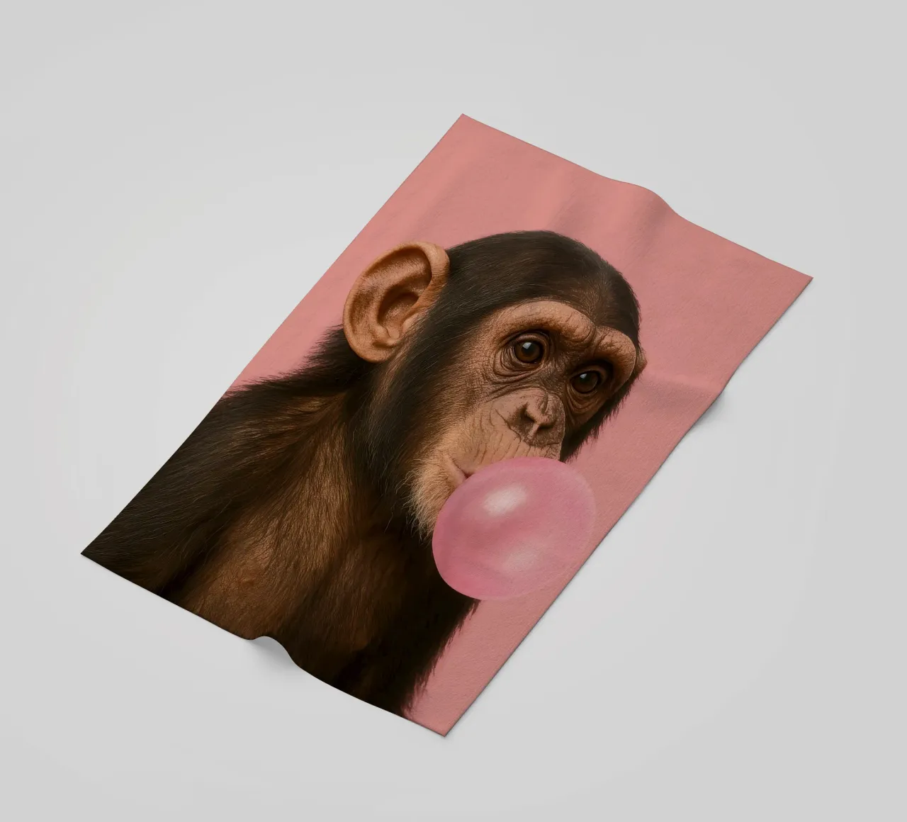 Chimpanzee with Bubblegum telo mare da Attaboy Dsgn