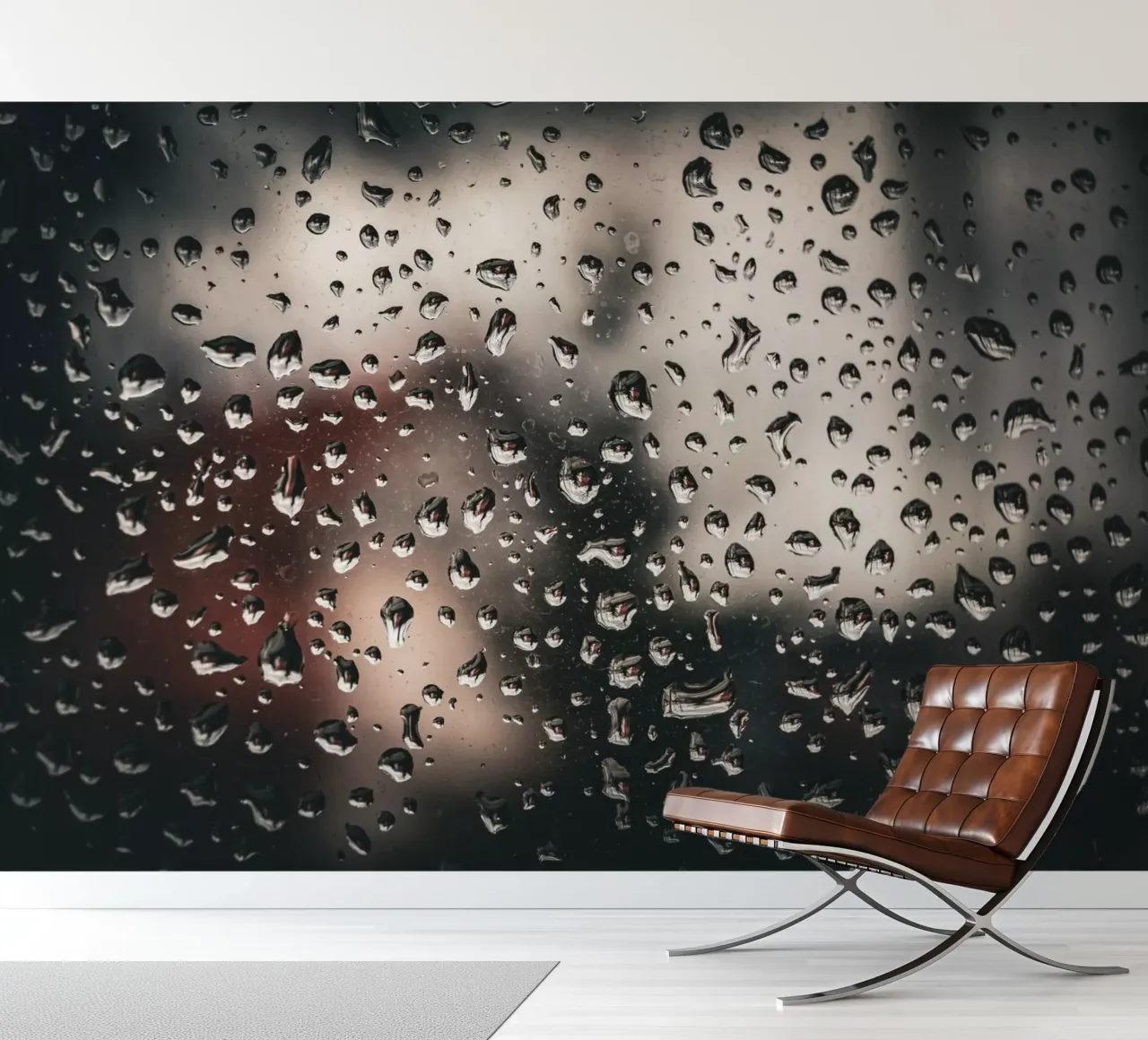 Regendruppels fotobehang van Marcus Beckert | Fotografie