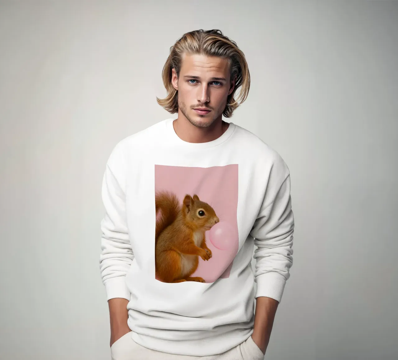 Squirrel with Bubblegum felpa da Attaboy Dsgn