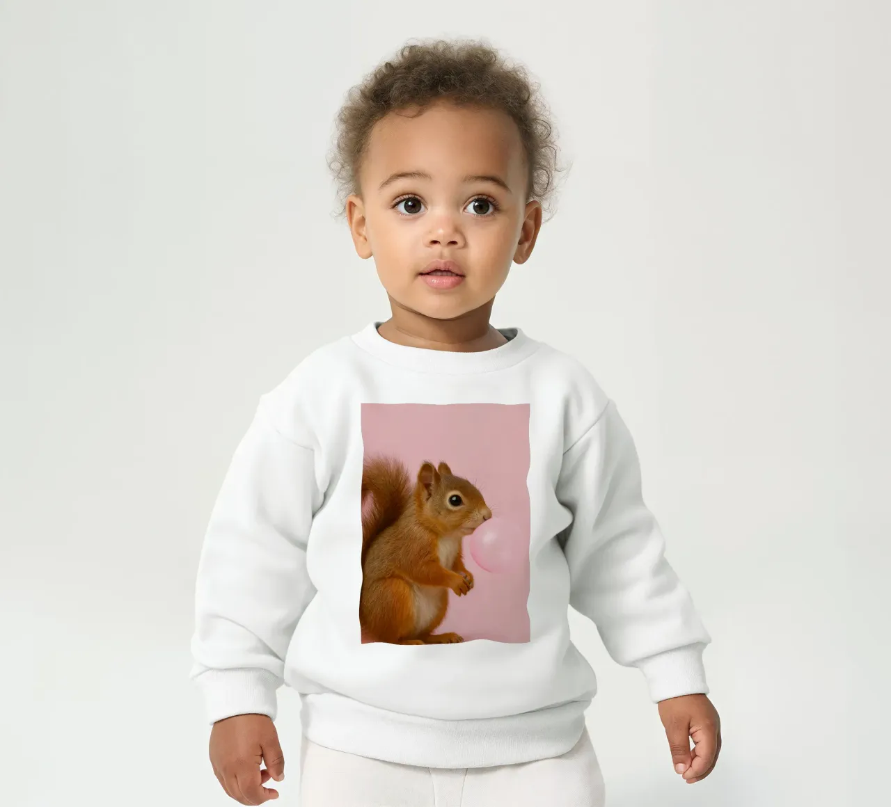 Squirrel with Bubblegum felpa neonato da Attaboy Dsgn