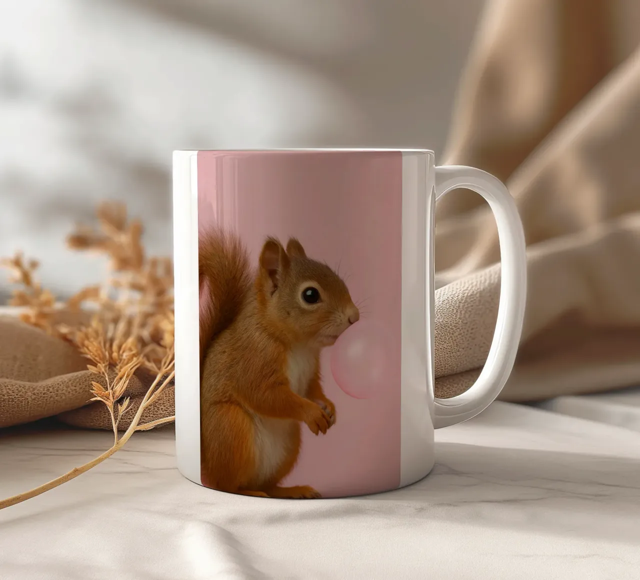 Squirrel with Bubblegum tazza in ceramica da Attaboy Dsgn