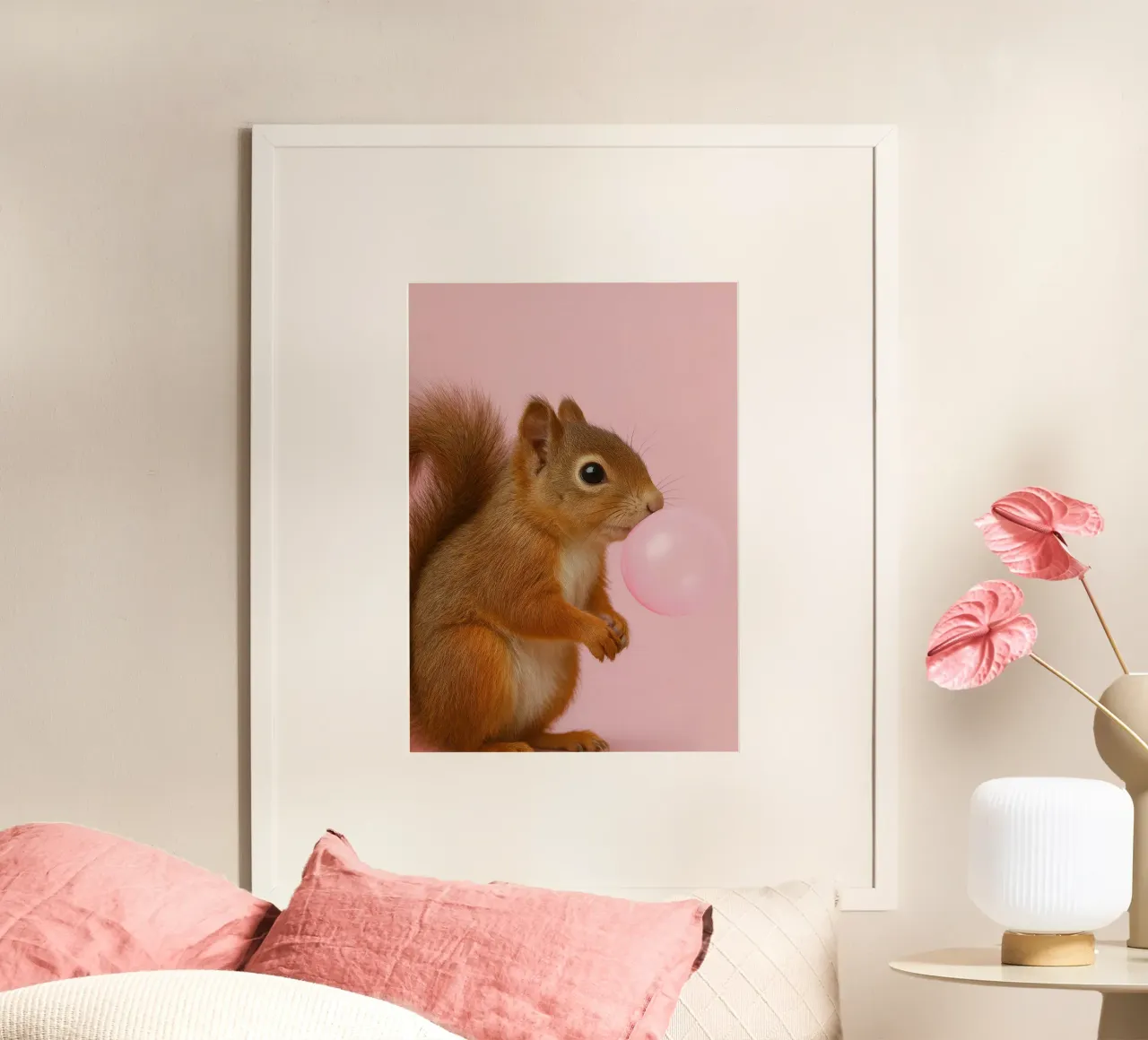 Squirrel with Bubblegum poster da Attaboy Dsgn