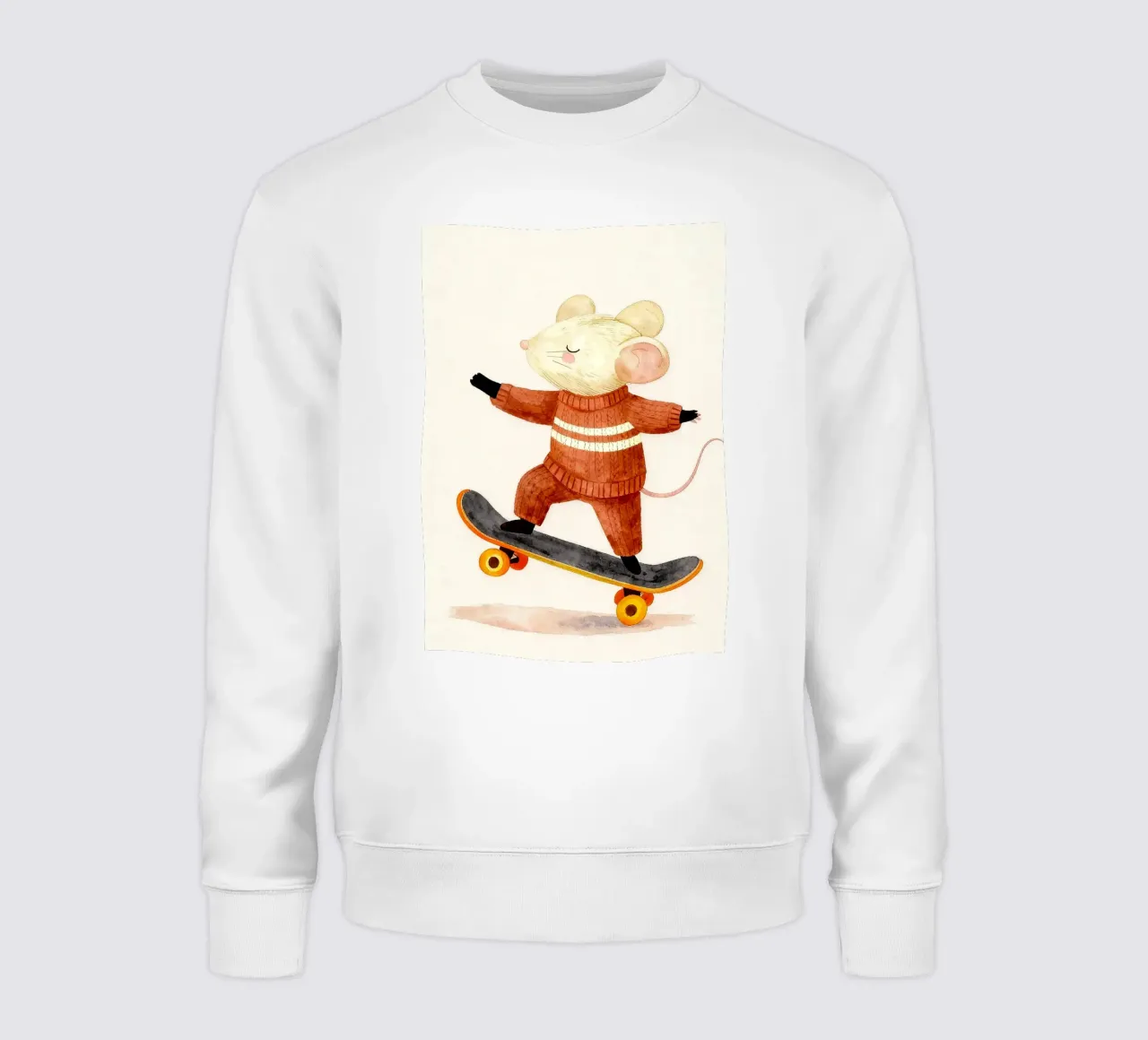 Mouse on Scooter Children's Print felpa da Attaboy Dsgn