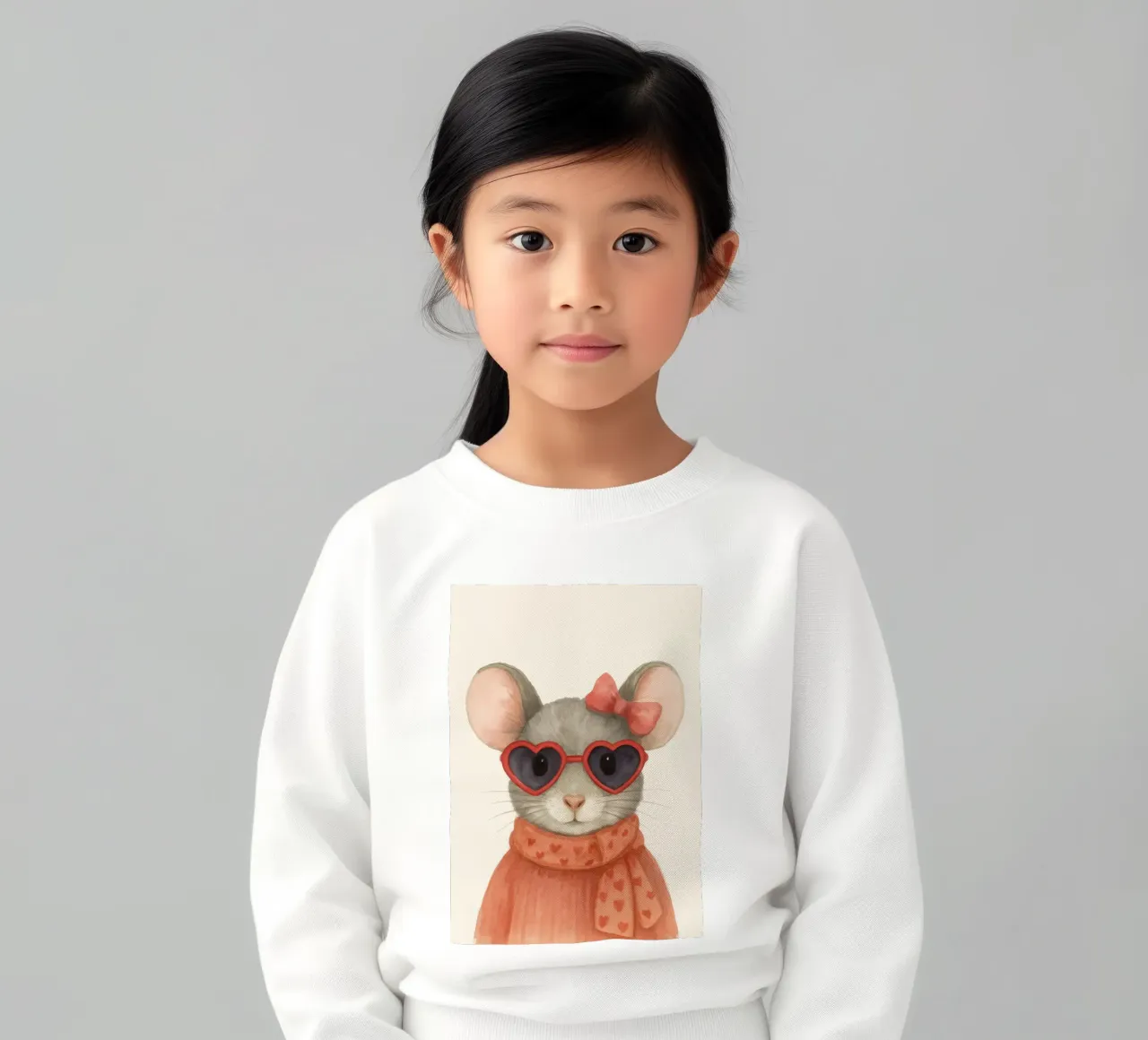 Mouse with Heart Sunglasses felpa bambino da Attaboy Dsgn
