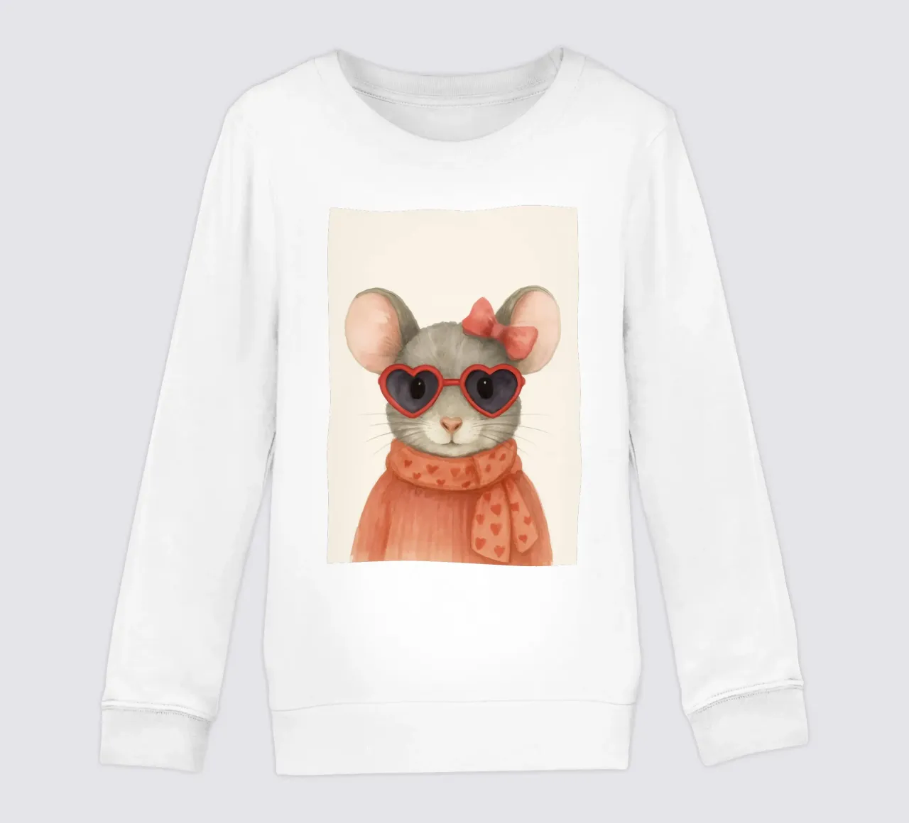 Mouse with Heart Sunglasses felpa bambino da Attaboy Dsgn