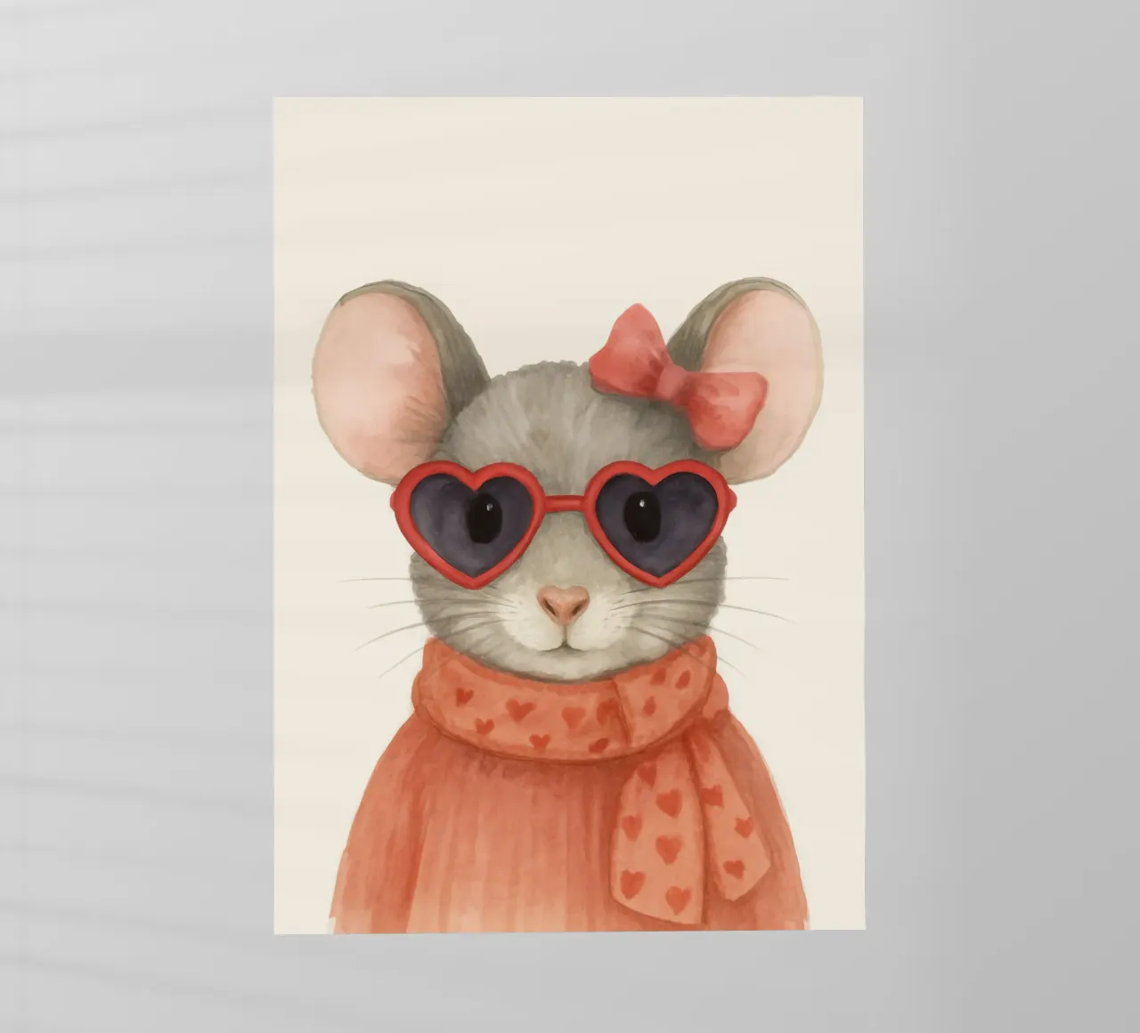 Mouse with Heart Sunglasses pellicola backlit da Attaboy Dsgn