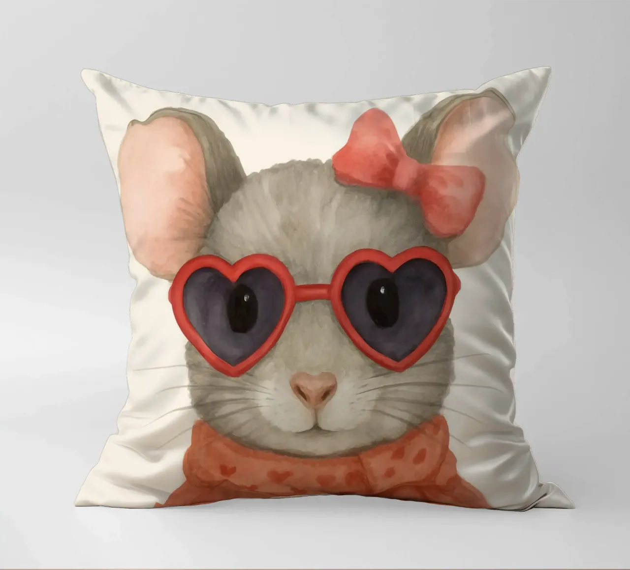 Mouse with Heart Sunglasses cuscino da Attaboy Dsgn