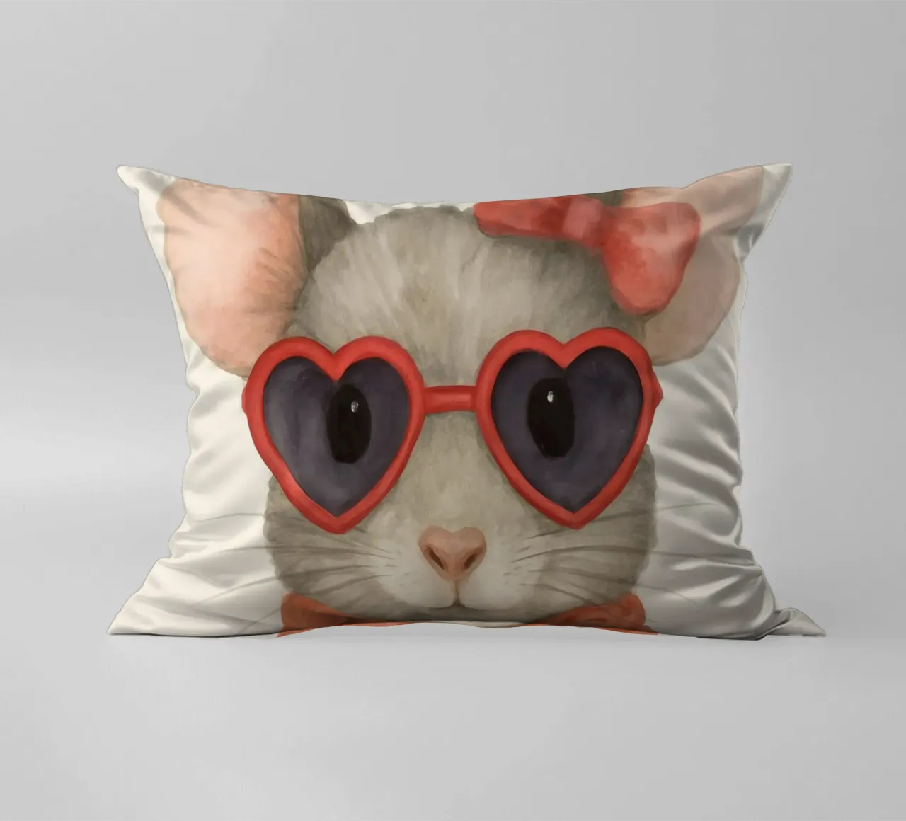 Mouse with Heart Sunglasses cuscino da Attaboy Dsgn