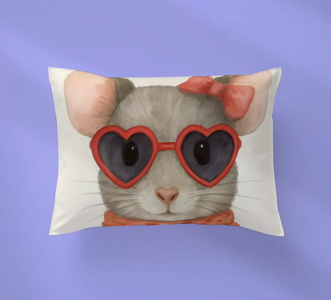 Mouse with Heart Sunglasses cuscino da Attaboy Dsgn