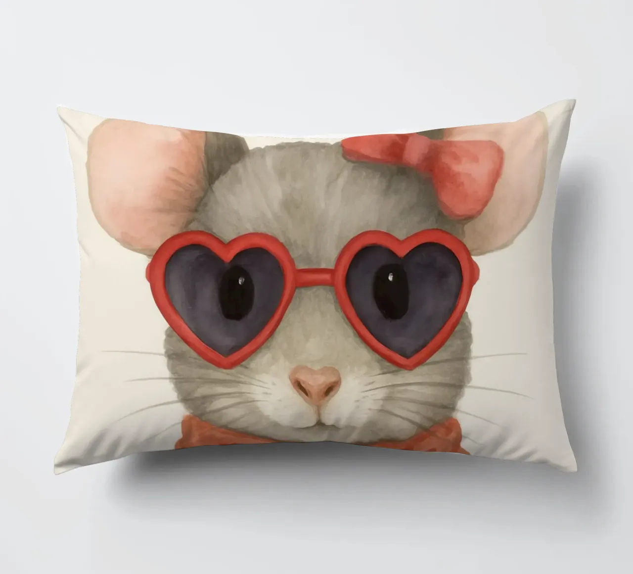 Mouse with Heart Sunglasses cuscino da Attaboy Dsgn