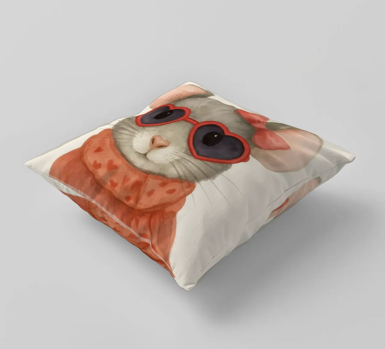 Mouse with Heart Sunglasses cuscino da Attaboy Dsgn