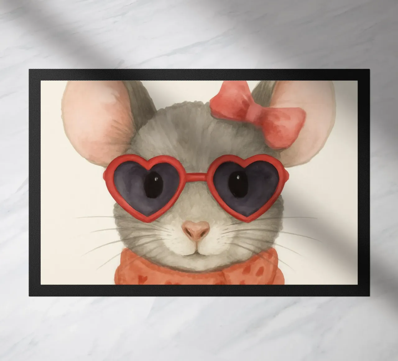 Mouse with Heart Sunglasses zerbino da Attaboy Dsgn