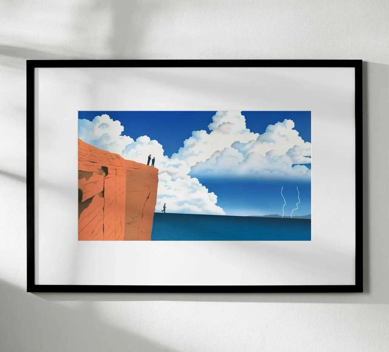 Surreal Cliff Art Poster, Modernist, Abenteuer Poster von NorwesClub