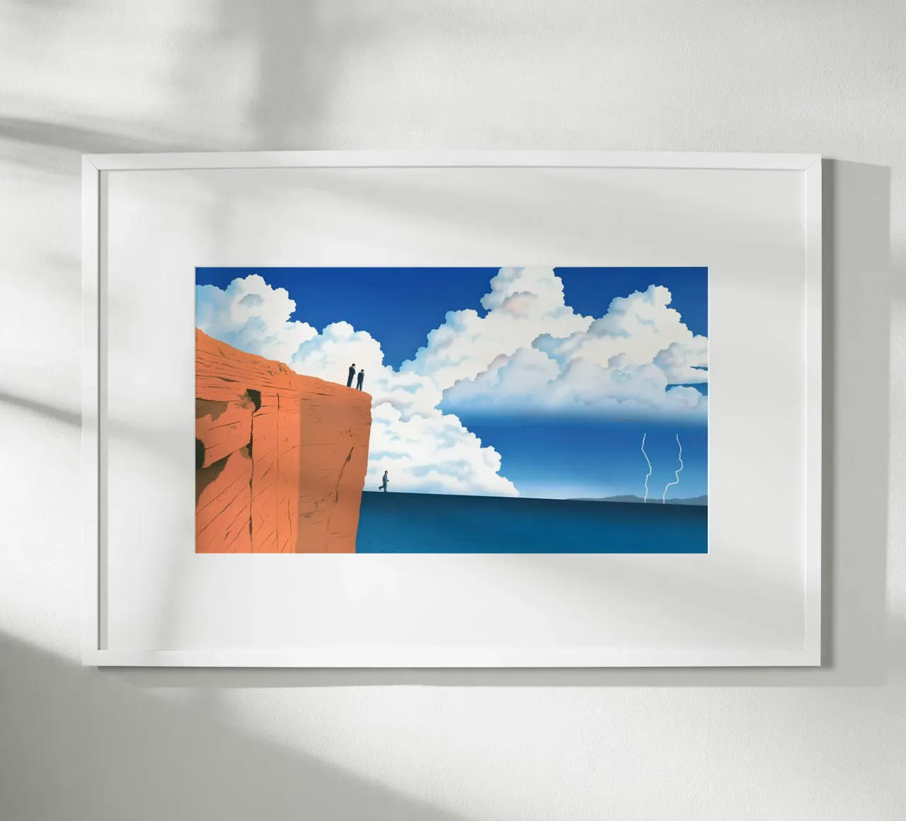 Surreal Cliff Art Poster, Modernist, Abenteuer Poster von NorwesClub