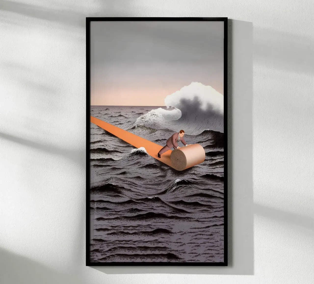 Surrealist Sea Scroll Art, Modernist, Abstract poster by NorwesClub