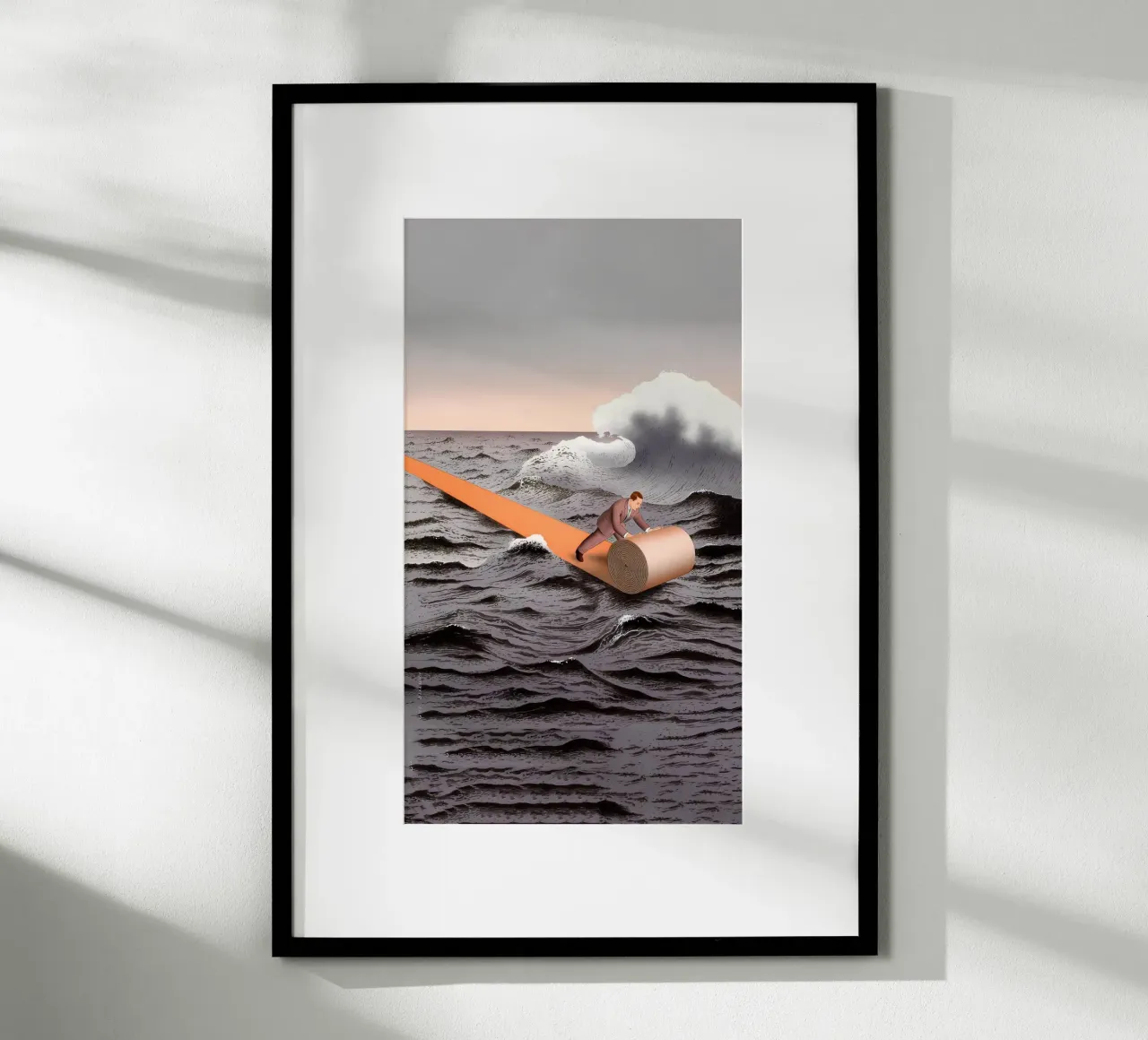Surrealist Sea Scroll Art, Modernist, Abstract poster by NorwesClub