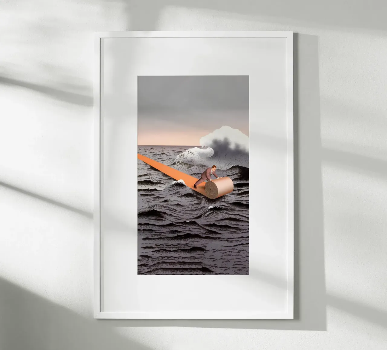 Surrealist Sea Scroll Art, Modernist, Abstract poster by NorwesClub