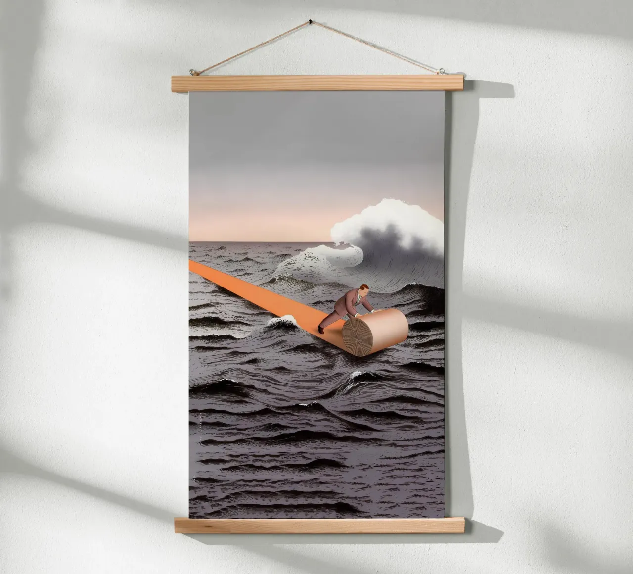 Surrealist Sea Scroll Art, Modernist, Abstract poster by NorwesClub