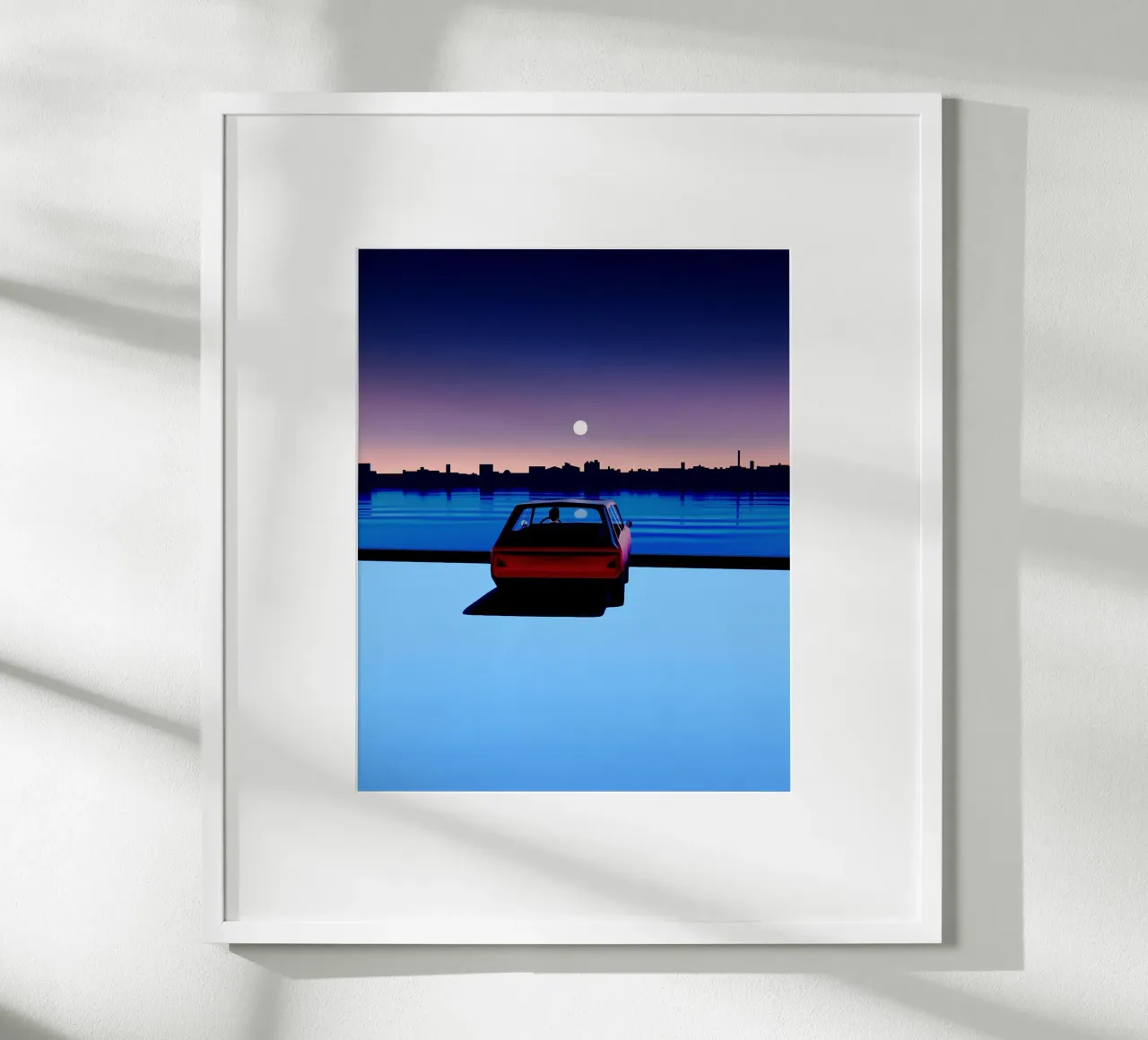 Outrun Sunset Car Poster, Synthwave, Ästhetik Poster von NorwesClub