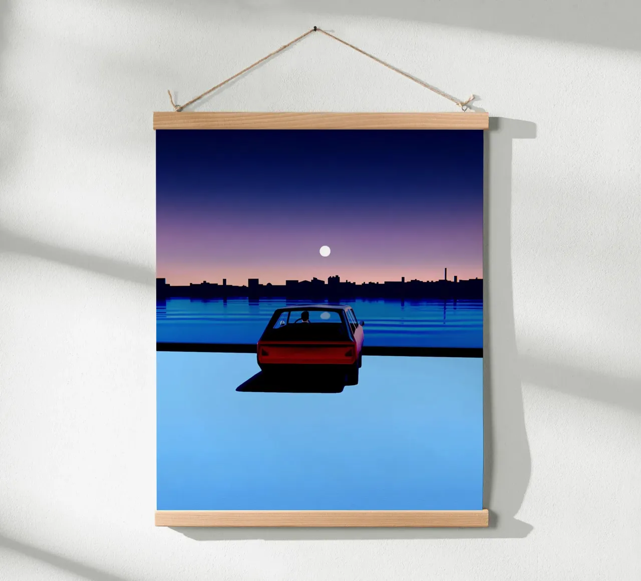 Outrun Sunset Car Poster, Synthwave, Ästhetik Poster von NorwesClub