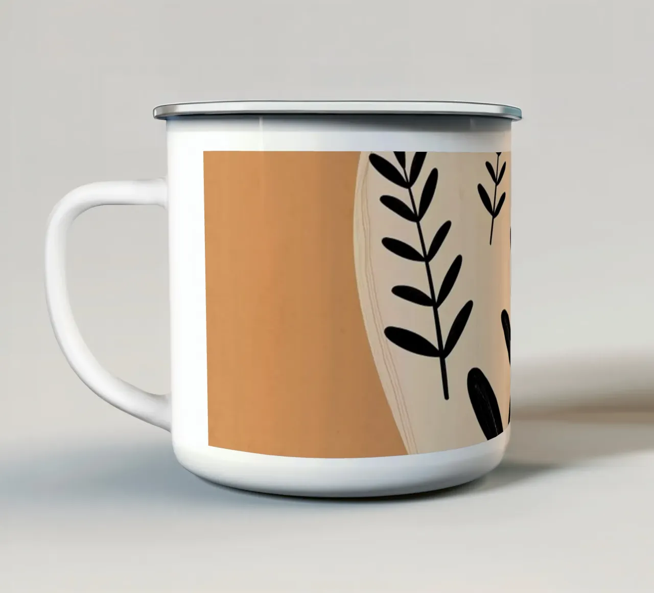 Vase d'art abstrait minimal mug en émail de ThingDesign