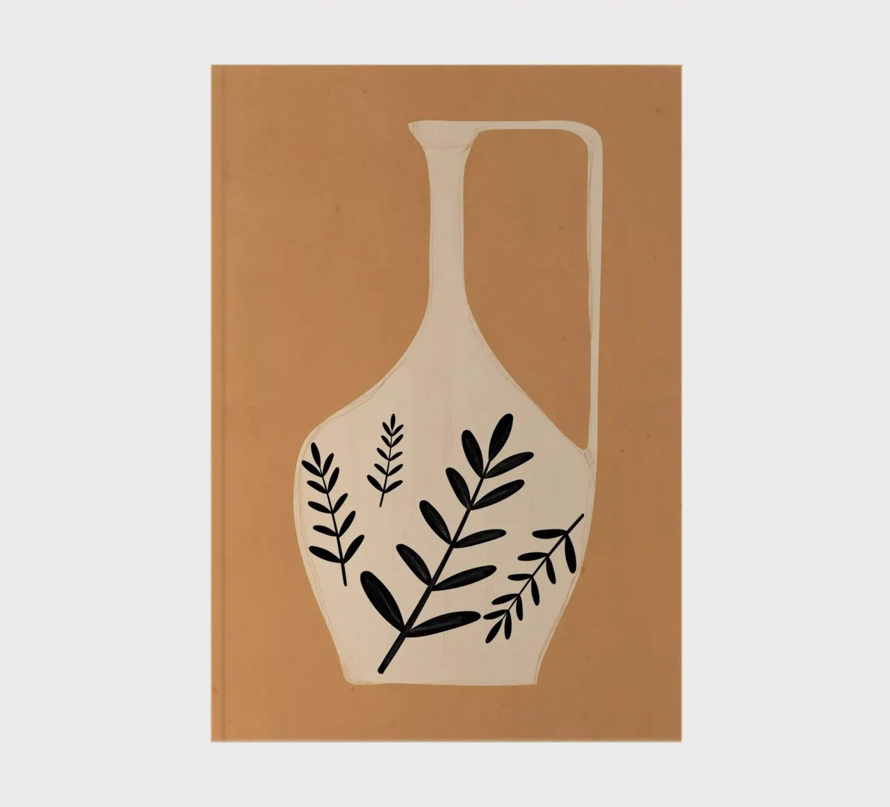 Minimal Abstract Art Vase notebook by ThingDesign