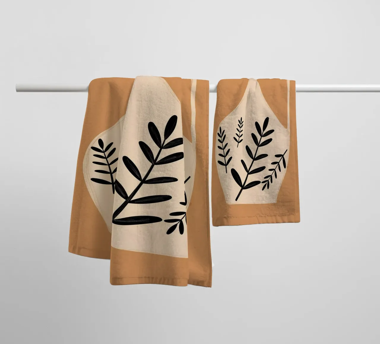 Minimal Abstract Art Vase towel by ThingDesign