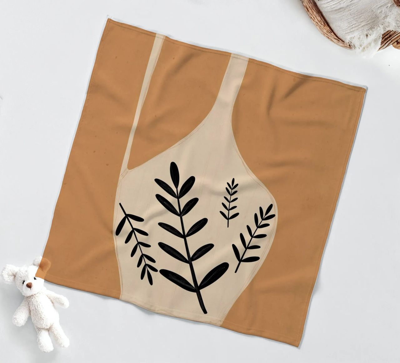Vaso d'arte astratta minimalista coperta in pile da ThingDesign