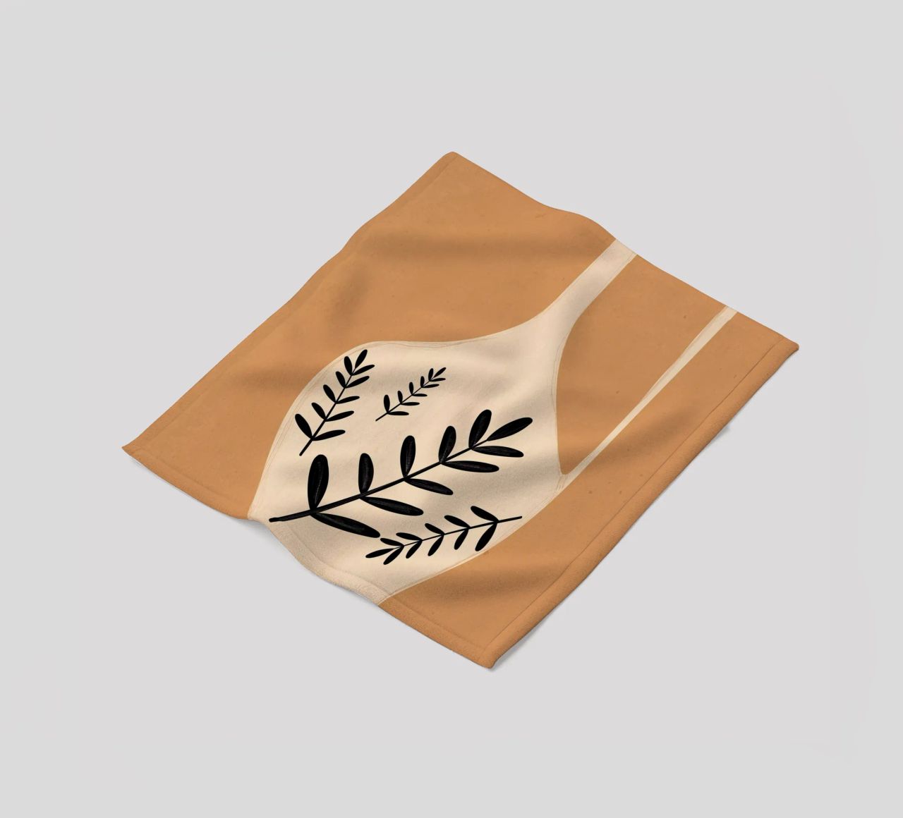 Vaso d'arte astratta minimalista coperta in pile da ThingDesign